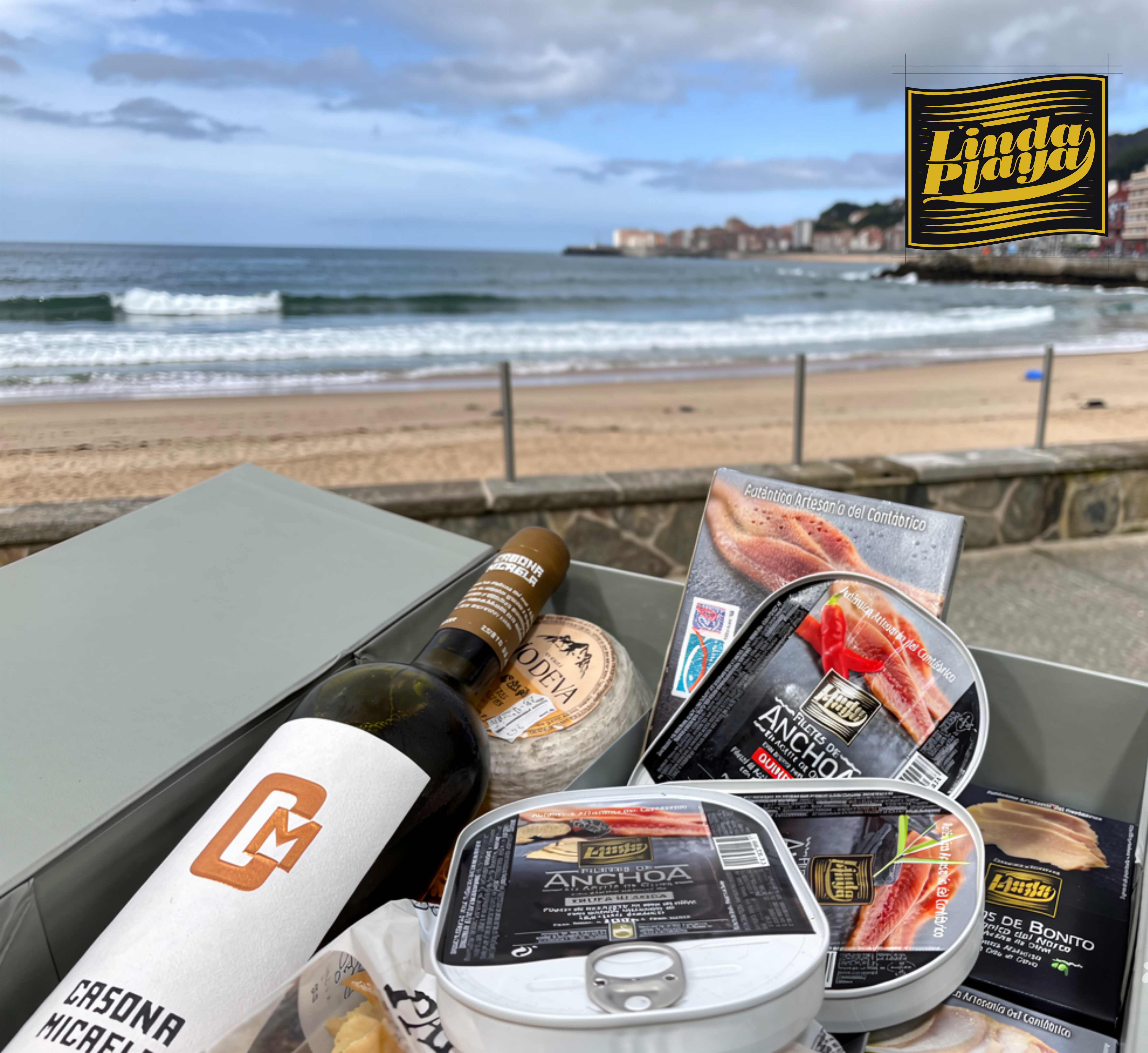 caja regalo de productos linda playa