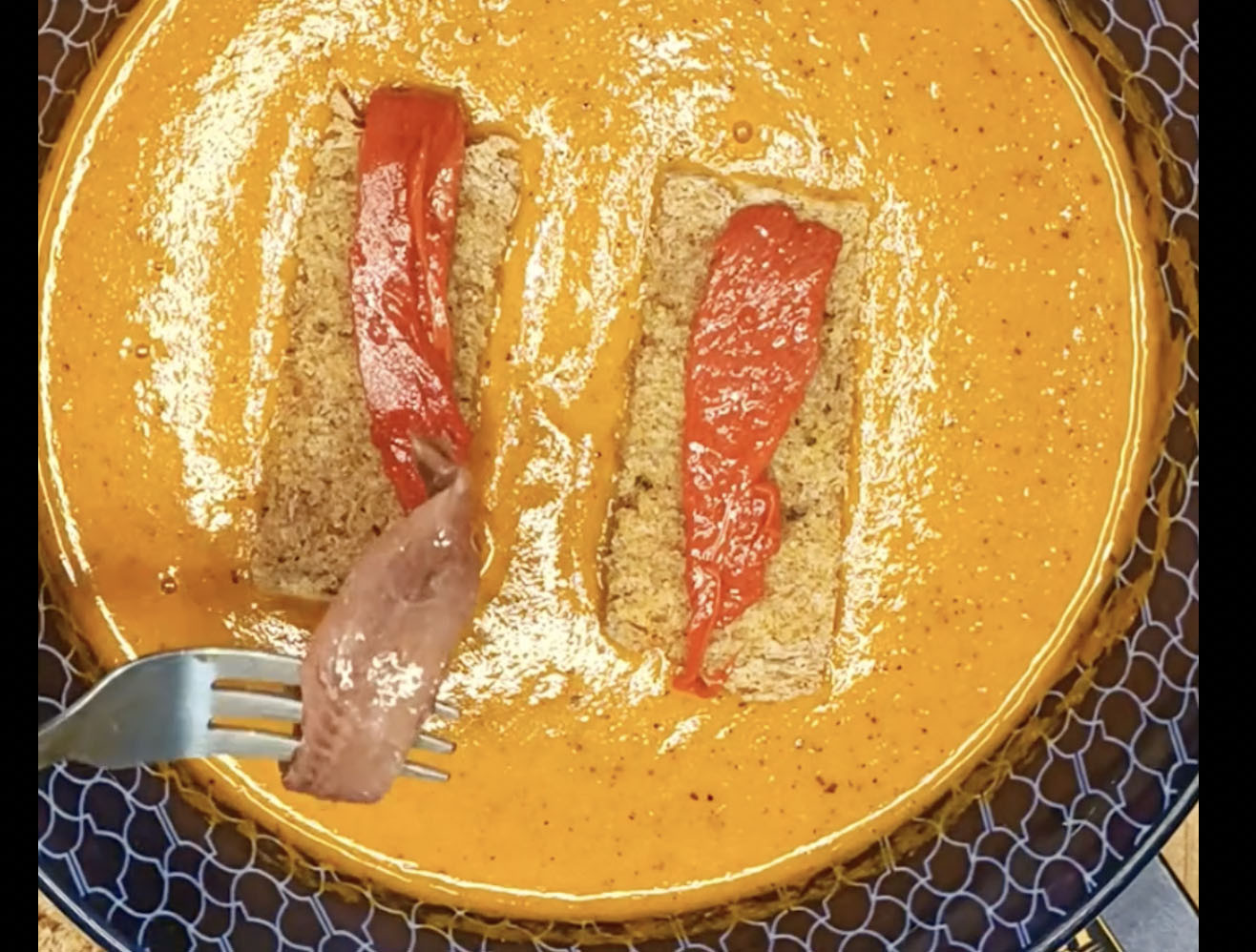 Receta de sopa de tomate con anchoas